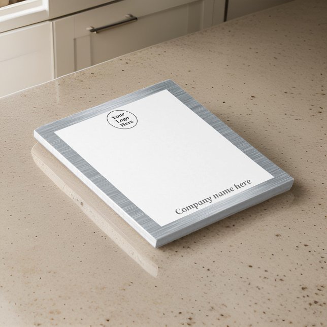 Bloc De Notas Notepad elegante metálico plateado (Subido por el creador)