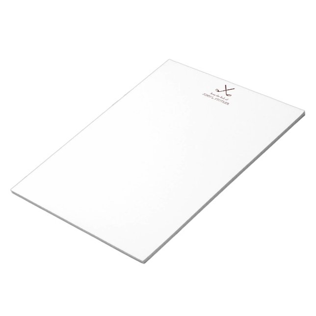 Bloc De Notas Notepad estacional de golf masculino en Brown (Lado Derecho)