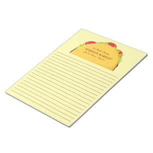 Bloc De Notas Notepad estacional personal Taco Cute para niños