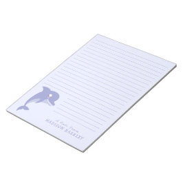 Bloc De Notas Notepad estatista personal del niño delfín Cute