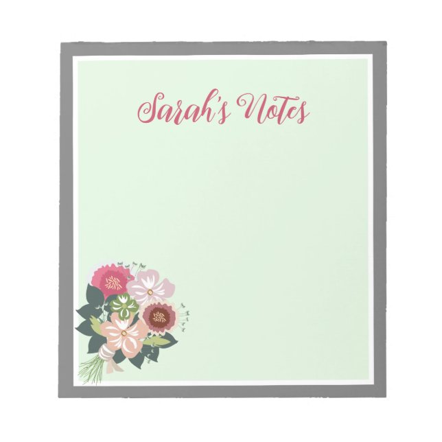 Bloc De Notas Notepad floral (Frente)
