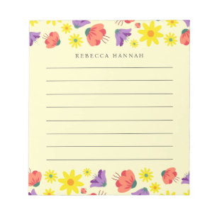 Bloc De Notas Notepad floral