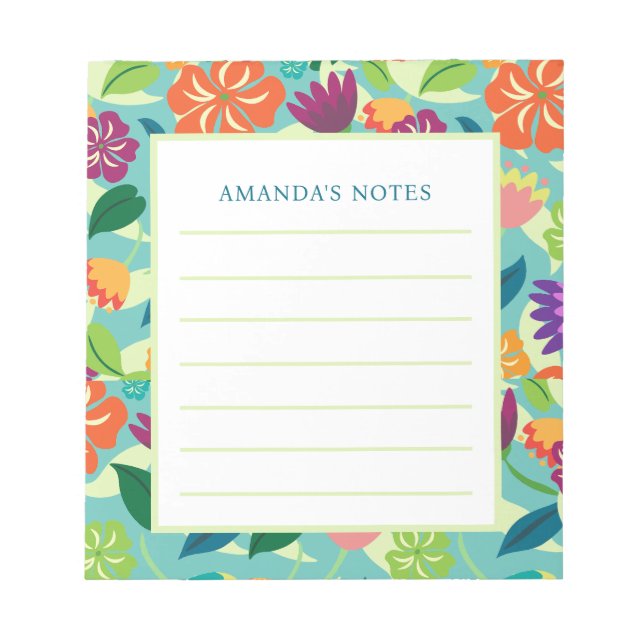 Bloc De Notas Notepad floral (Frente)