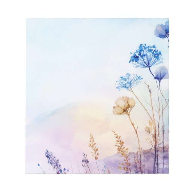 Bloc De Notas Notepad floral acuática (Frente)