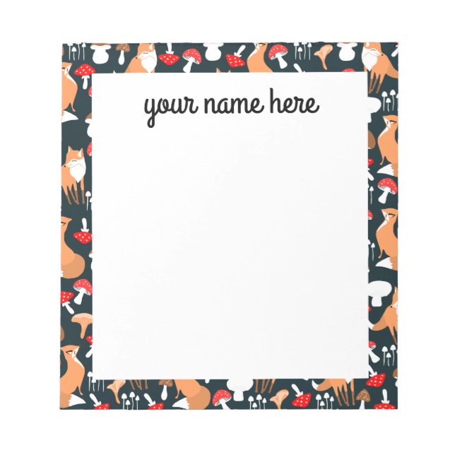 Bloc De Notas Notepad Fox personalizado (Frente)