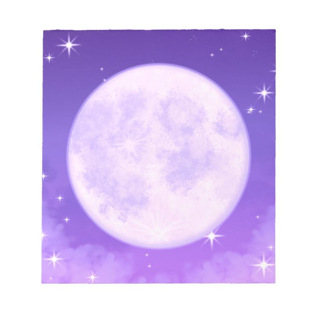 Bloc De Notas Notepad Full Moon Purple Stationery (Frente)