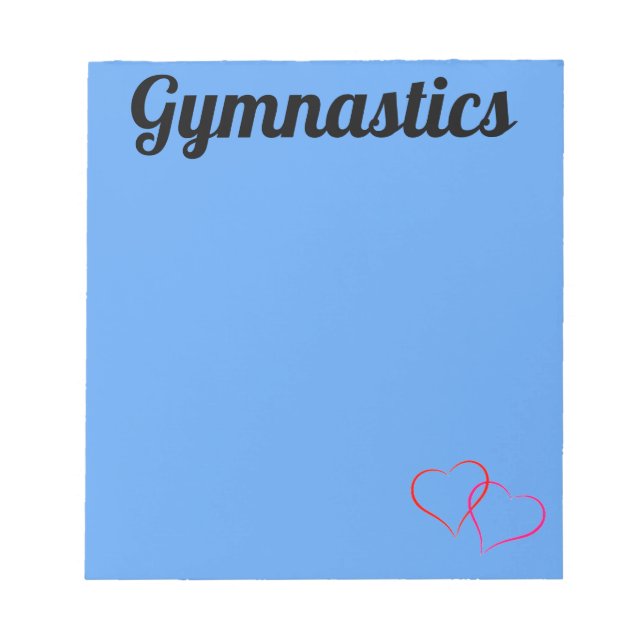 Bloc De Notas NOTEPAD GIMNASTICA azul brillante (Frente)