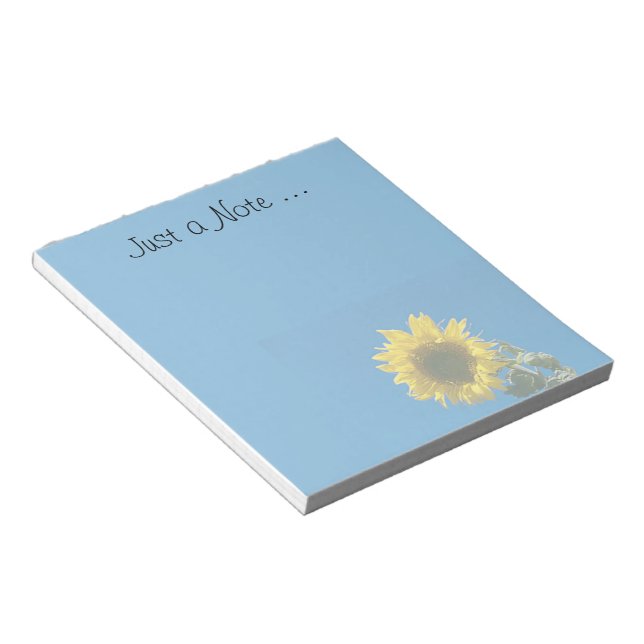 Bloc De Notas Notepad - girasol "Sólo una nota" (Lado Derecho)