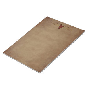 Bloc De Notas Notepad grande del corazón primitivo