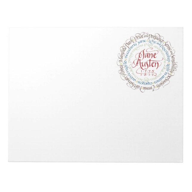 Bloc De Notas Notepad Grande - Dramas del Periodo Jane Austen -  (Frente)