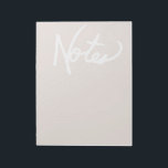 Bloc De Notas Notepad Gris Lilac (Lilac)<br><div class="desc">Un cuaderno sencillo y elegante con letras escritas a mano. www.RiveGaucheCraft.com</div>