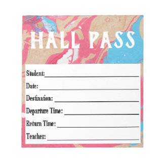 Bloc De Notas Notepad Hall Pass