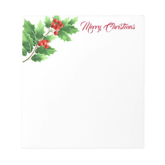 Bloc De Notas Notepad-Holly de vacaciones (Frente)