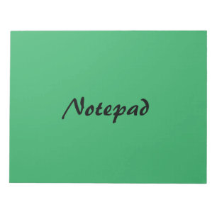 Bloc De Notas Notepad Impresión de fondo verde marino Examen de
