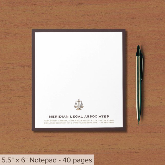 Bloc De Notas Notepad legal personalizado con logotipo (Subido por el creador)