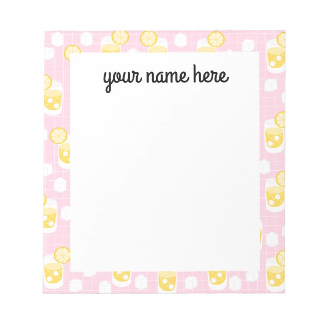 Bloc De Notas Notepad Lemonade Personalizada (Frente)