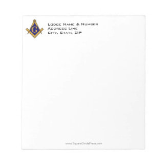 Bloc De Notas Notepad Masonic Lodge de estilo moderno