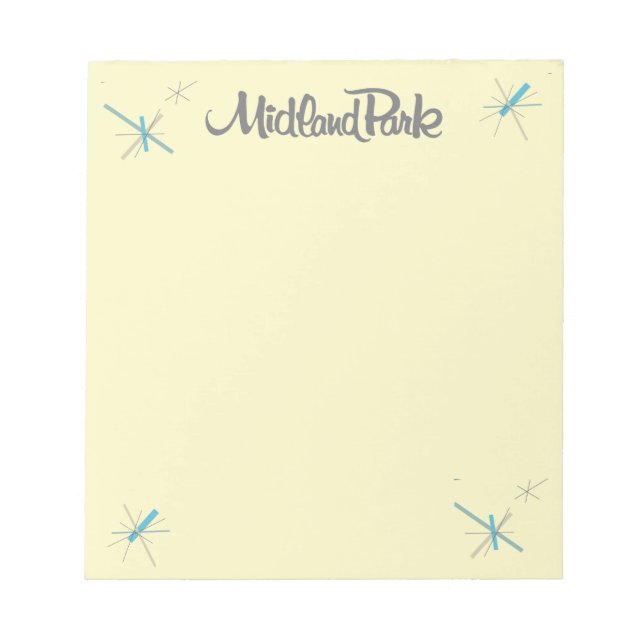 Bloc De Notas Notepad moderno de los años 60 (Frente)