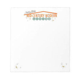 Bloc De Notas Notepad moderno de mediados del siglo XX