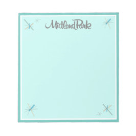 Bloc De Notas Notepad Moderno Retro De Mediados Del Siglo