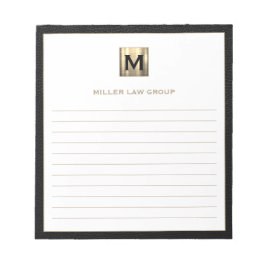 Bloc De Notas Notepad monograma elegante