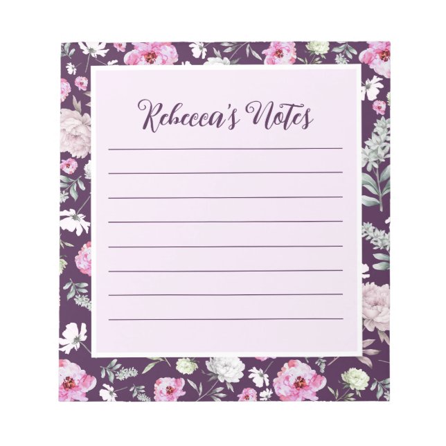 Bloc De Notas Notepad morado (Frente)