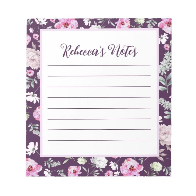 Bloc De Notas Notepad morado (Frente)
