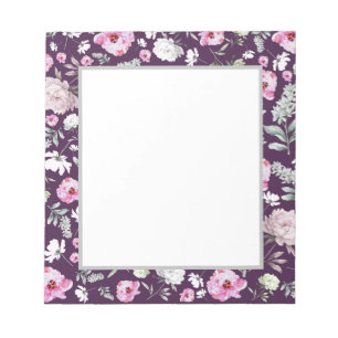 Bloc De Notas Notepad morado floral