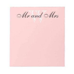 Bloc De Notas NOTEPAD_""Mr and Mrs" WHITE/RUBOR PINK