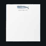 Bloc De Notas Notepad Nautical Personalizado, Azul de la Marina<br><div class="desc">Utilice la plantilla para agregar personalización a la parte superior del bloc de notas.</div>