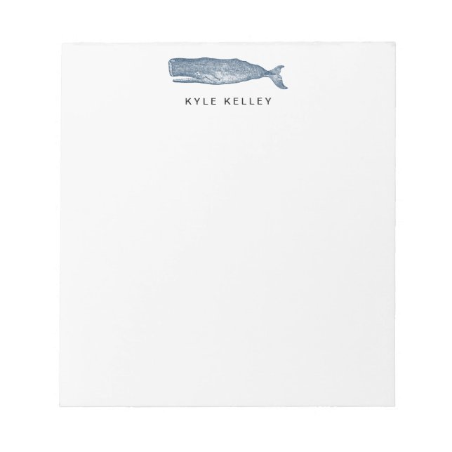 Bloc De Notas Notepad Nautical Personalizado, Azul de la Marina (Frente)