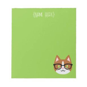 Bloc De Notas Notepad Nerdy Cat Bicolor