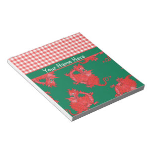 Bloc De Notas Notepad o Jotter para personalizar: Dragones rojos