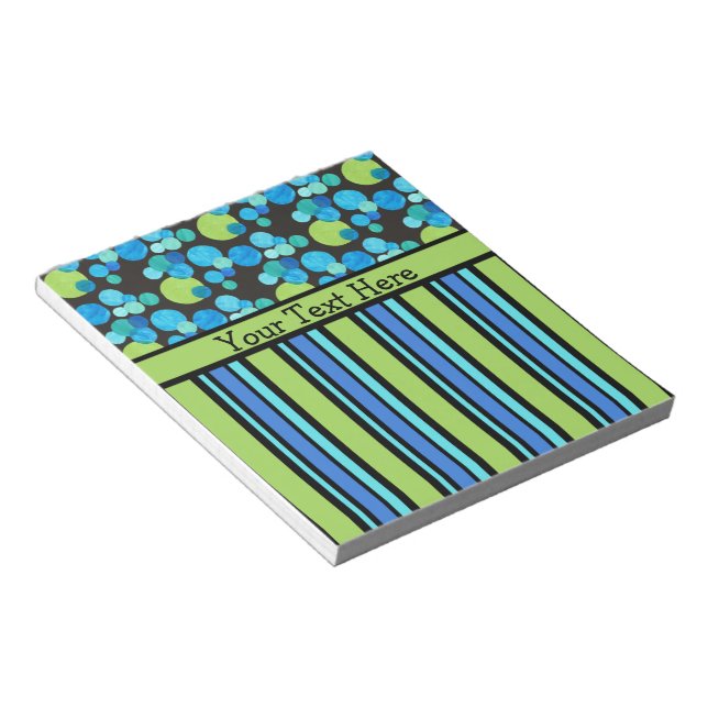 Bloc De Notas Notepad o Jotter personalizado: Lunas azules y ray (Lado Derecho)