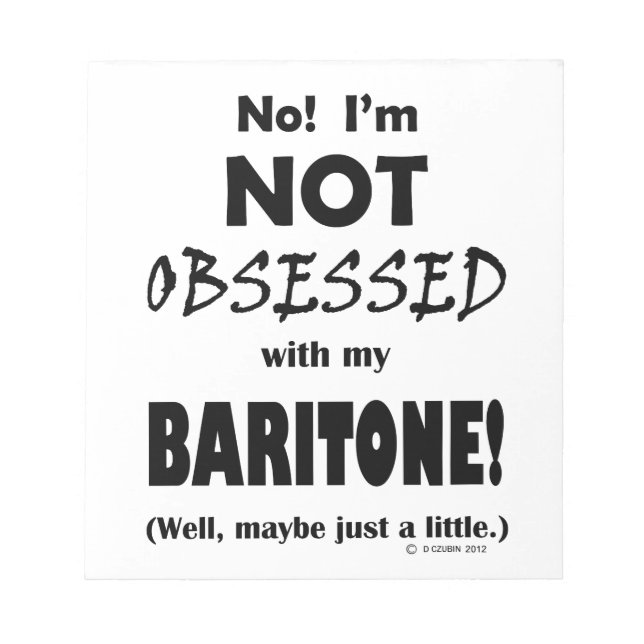 Bloc De Notas Notepad Obssed Baritone (Frente)