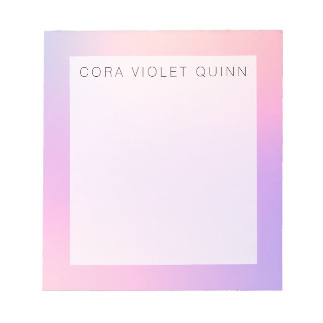 Bloc De Notas Notepad Ombre Holográfico (Frente)