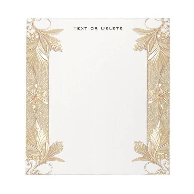 Bloc De Notas Notepad Ornate Floral Gold (Frente)