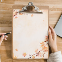 Notepad otoño de hojas de otoño