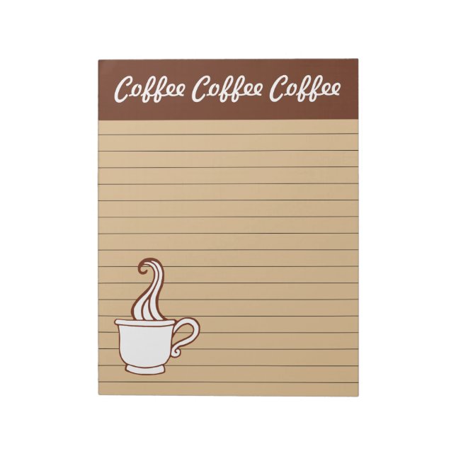 Bloc De Notas Notepad para café grande (Lado Izquierdo)