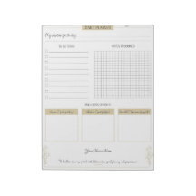 Notepad para Wellness, Personalizado de planificac