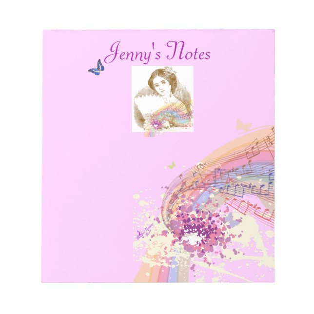 Bloc De Notas Notepad pequeño de la amante de la moda (Frente)