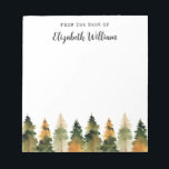 Bloc De Notas Notepad personalizada de orugas de color de agua d<br><div class="desc">Coloridas acuarelas de otoño pinares personalizados noepad</div>