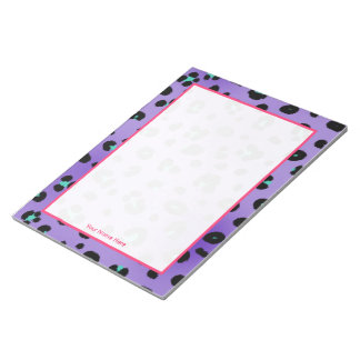 Bloc De Notas Notepad personalizada de Purple Leopard