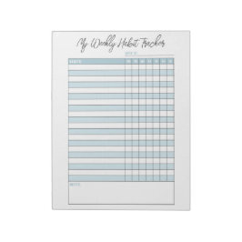 Bloc De Notas Notepad personalizada de seguimiento de hábitos de