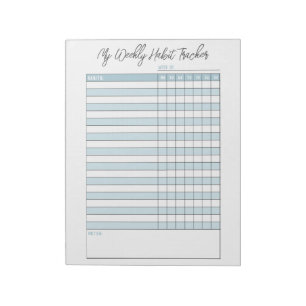 Bloc De Notas Notepad personalizada de seguimiento de hábitos de