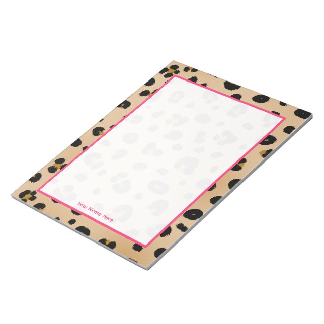 Bloc De Notas Notepad personalizada Leopard (Lado Derecho)