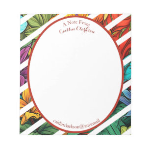 Bloc De Notas Notepad personalizada sobre el tema tropical color