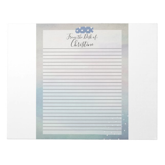 Bloc De Notas Notepad personalizado 8.5 x 11: Elegancia Minimali (Frente)