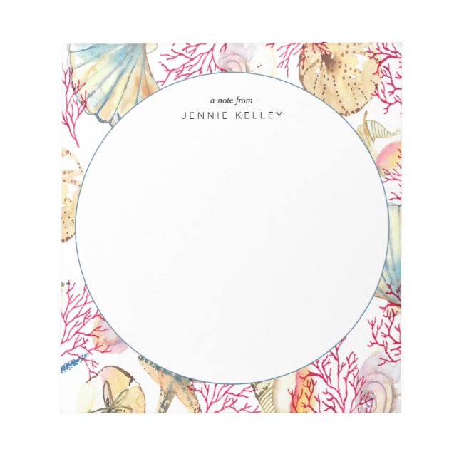 Bloc De Notas Notepad personalizado, cascos en la playa (Frente)