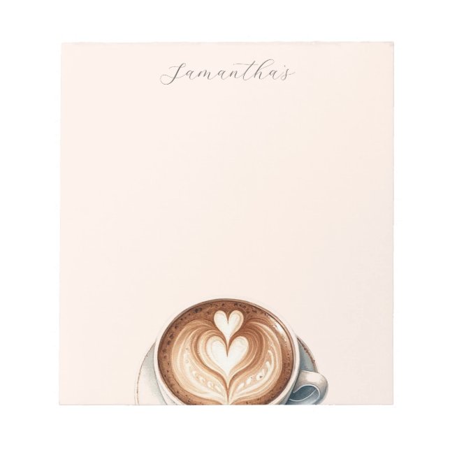 Bloc De Notas Notepad personalizado con latte (Frente)